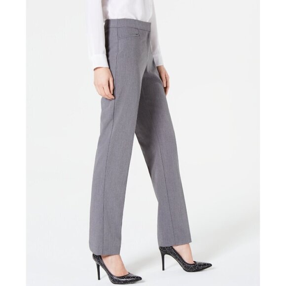Alfani Women's Straight-Leg Grey Dress Pants NWT - Picture 2 of 9